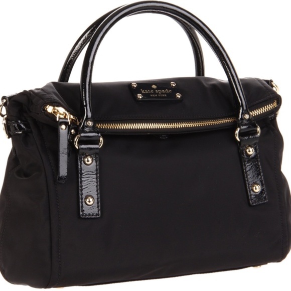 Kate Spade New York Black Nylon Small Leslie Handbag~Vintage Classic~ - Picture 1 of 7